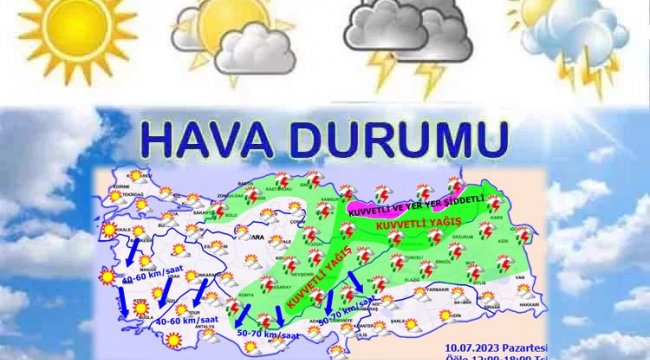 Meteoroloji'den 3 bölgeye turuncu uyarı