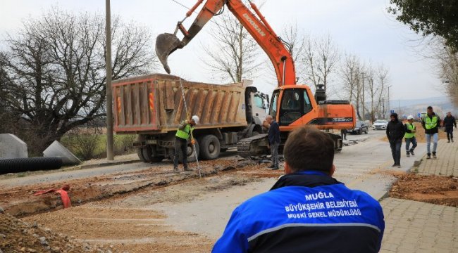 Muğla Düğerek'te altyapıda 5 bin metresi tamamlandı