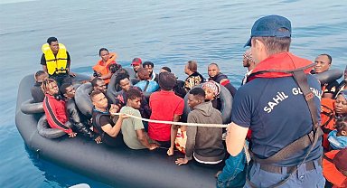 Aydın açıklarında 134 düzensiz göçmen kurtarıldı