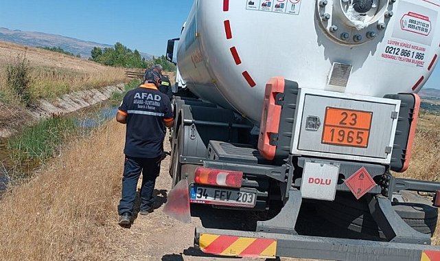 Bingöl'de LPG yüklü tankerinde gaz sızıntısı harekete geçirdi!