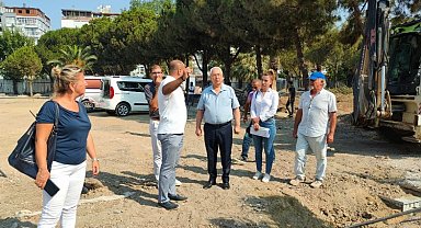 İzmir Karabağlar'da Uğur Mumcu Parkı yenileniyor