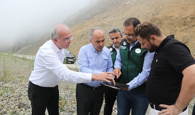 Rize'de Andon İçme Suyu Gölet projesine inceleme