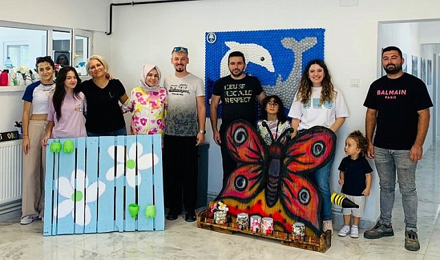 Bursa Mudanya'da atıklar saksı ve süs eşyasına dönüştü