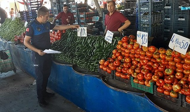 Kayseri Melikgazi zabıtasından pazar denetimi