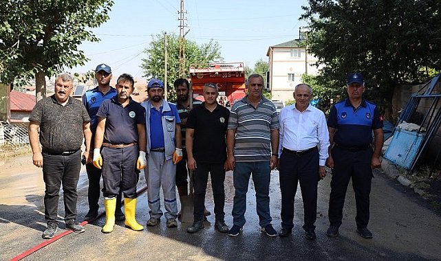 Kayseri Yahyalı'da sel temizliği sürüyor