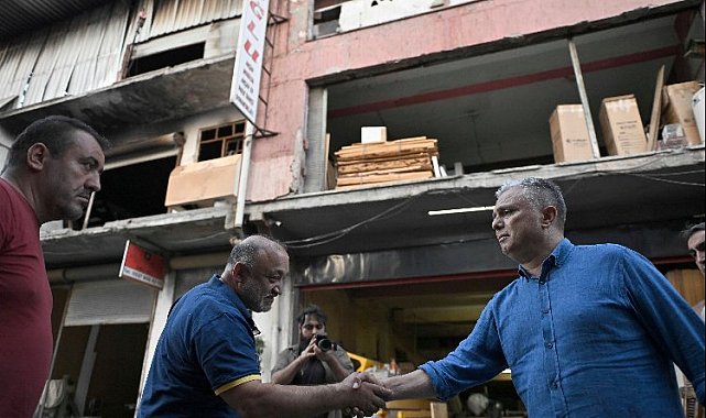 Başkan Uysal'dan esnafa 'geçmiş olsun' ziyareti