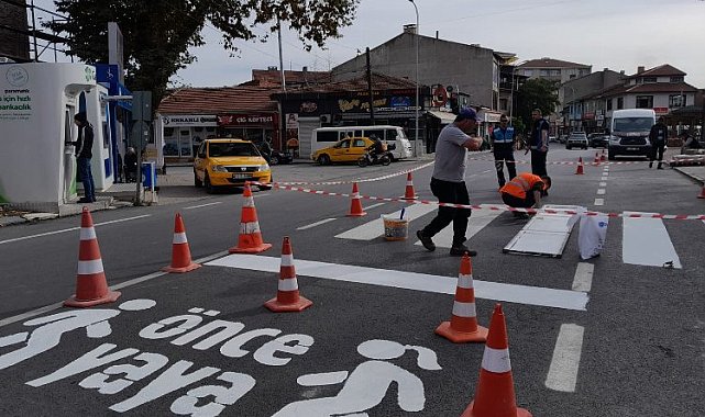 Bilecik Pazayeri'nde 'önce yaya' güvenliği