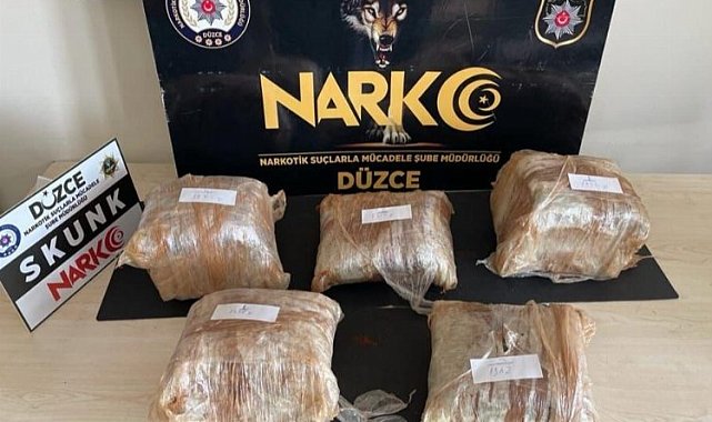 Düzce'de Anadolu Otoyolu'nda uyuşturucu operasyonu