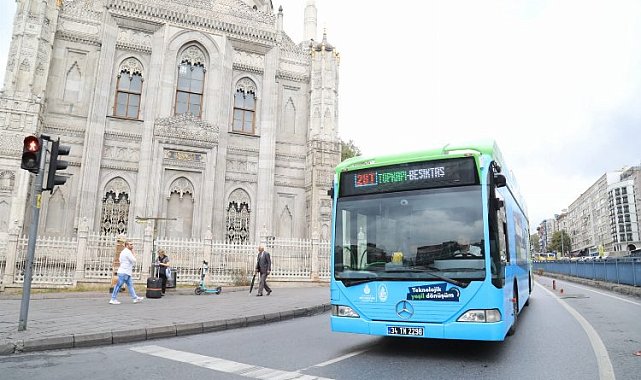 Elektrikli otobüs İstanbul sokaklarında