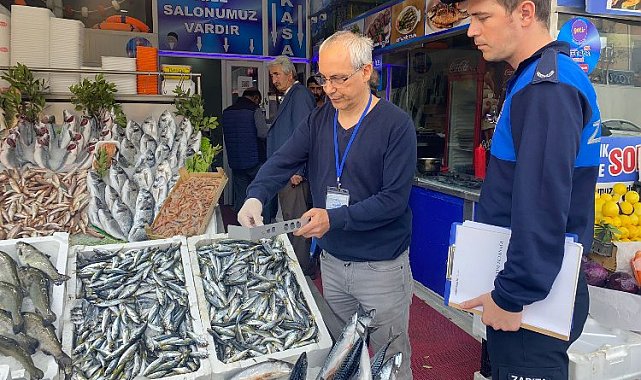 Gebze'de balıkçılara Zabıta denetimi