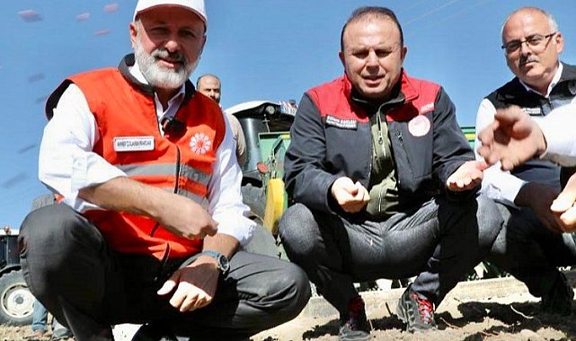 Kayseri Kocasinan'da ilk buğday ekimi