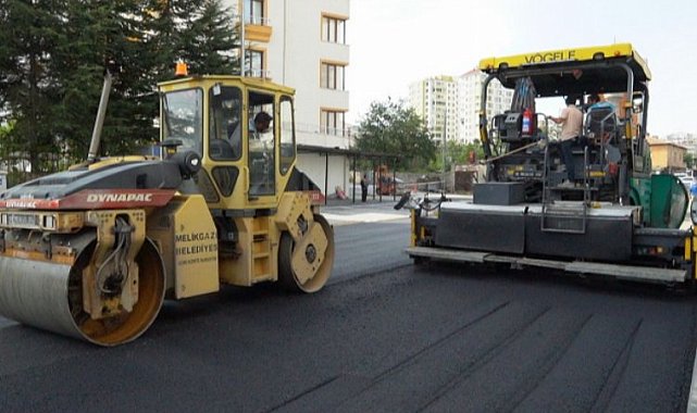 Kayseri Melikgazi'nin yolları yenileniyor