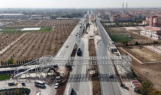 Konya'daki köprülü kavşak bahardan önce tamamlanacak