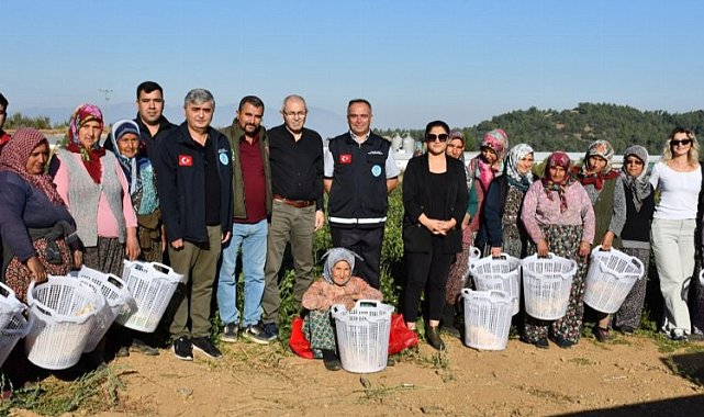 Manisa'da çiftçi kadınların günü tarlada kutlandı