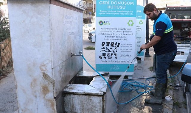 Manisa'da hayrat çeşmelerini temizleniyor