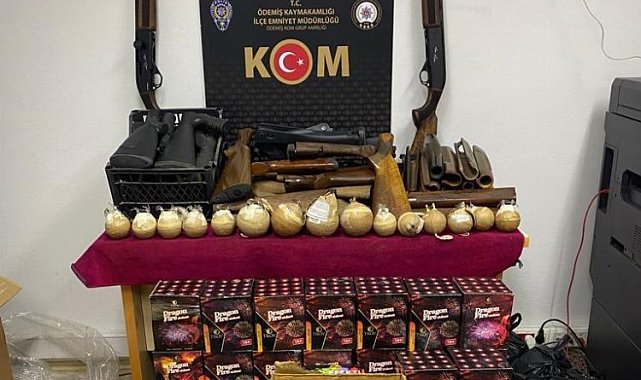 Ödemiş'te kaçak silah imalathanesine baskın