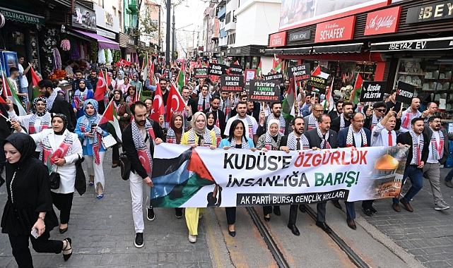 AK Gençlikten Filistin’e Destek Yürüyüşü