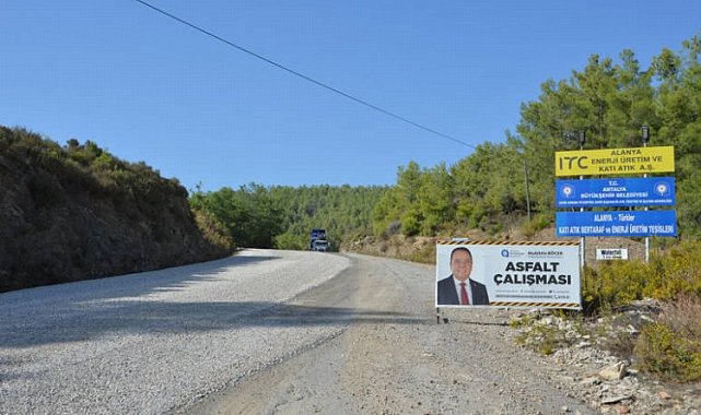 Alanya Katı Atık Tesisi yolu asfaltlandı
