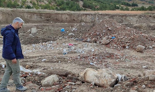 Bayraktepe'deki hafriyatta tarihi heykel çıktı!