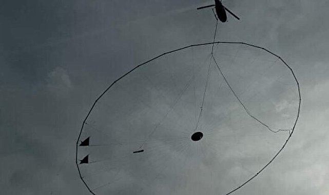 Bursa semalarındaki esrarengiz helikopter!