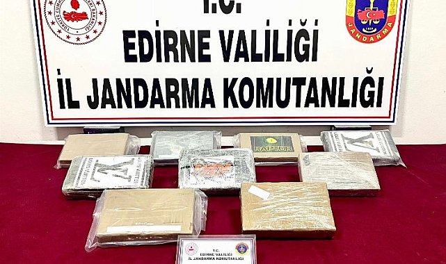 Edirne'de 10 kilo kokain ele geçirildi