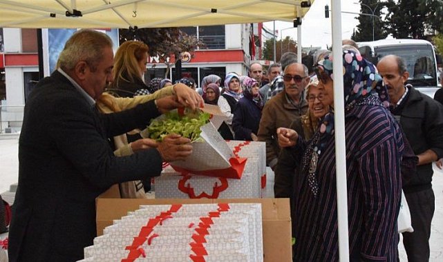 İstanbul'un marul fideleri Bilecik'e dağıtıldı