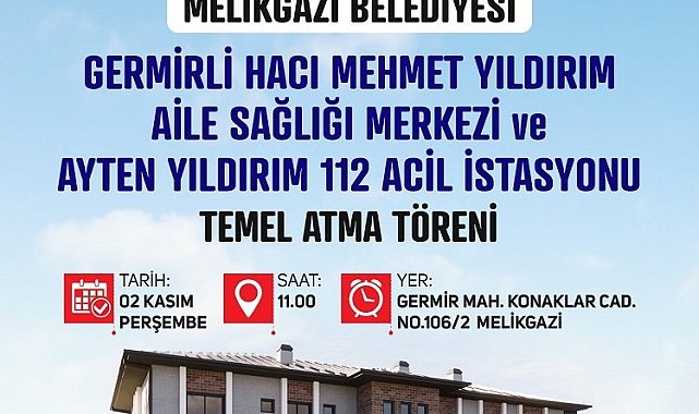 Kayseri Melikgazi'den Germir'ye aile sağlık merkezi