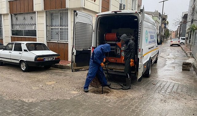 Manisa Büyükşehir ve MASKİ sağanak yağışa karşı sahada