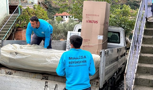 Manisa Büyükşehir'den yangınzede aileye yardım eli