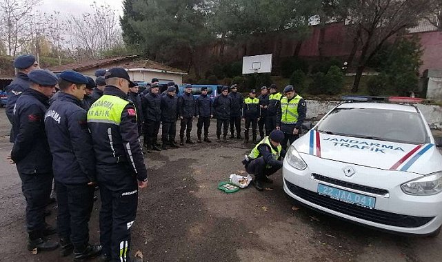 Keşan Jandarması'na 'trafik tedbirleri' eğitimi