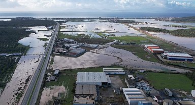 Ayvalık sular altında! Kuvvetli yağış Nikita Deresi'ni taşırdı