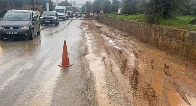 Bodrum Kızılağaç Yolunda bakım çalışması