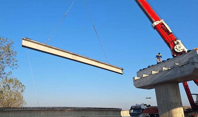 Darıca Osmangazi'de kiriş montajları başladı
