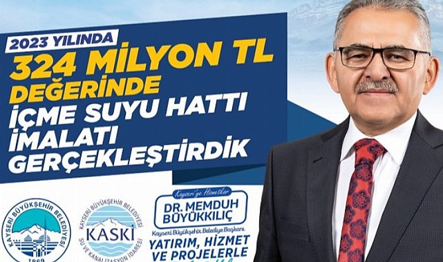 KASKİ'den daha kaliteli içme suyu için 324 milyon 943 bin TL'lik yatırım