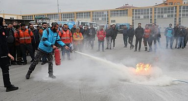 Kayseri Kocasinan'dan yangın tatbikatı