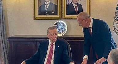 Başkan Ergün, Cumhurbaşkanı Erdoğan'a dev projeleri aktardı