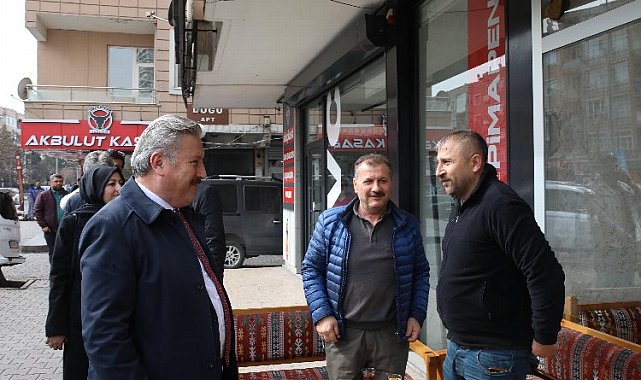 Başkan Palancıoğlu'na Hunat Mahallesi esnafından yoğun ilgi