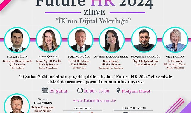 Fütürist Ufuk Tarhan "Future HR2024" Zirvesi için Bursa'ya geliyor