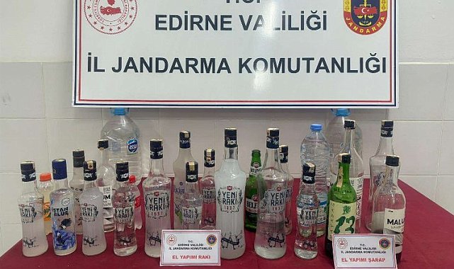 İpsala'da kaçak alkol operasyonu