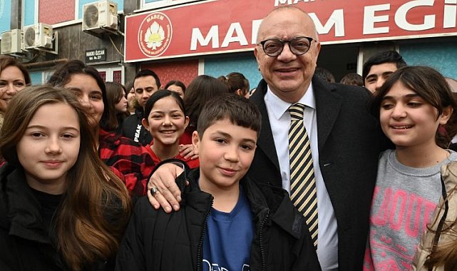 Saruhanlılı öğrenciler Başkan Ergün'ü sevgiyle karşıladı