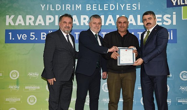 Yıldırım'da bin 503 hak sahibine tapuları teslim edildi