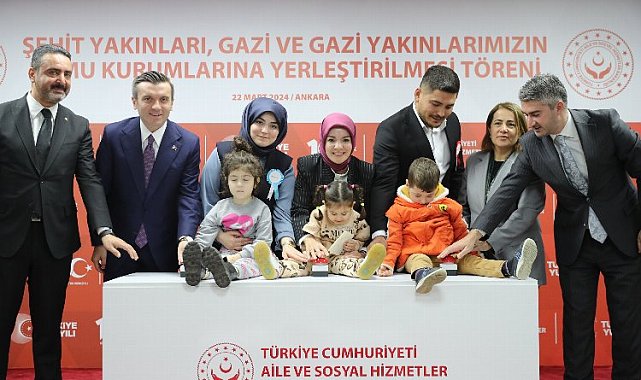 591 şehit ve gazi yakını daha kamuya yerleşti