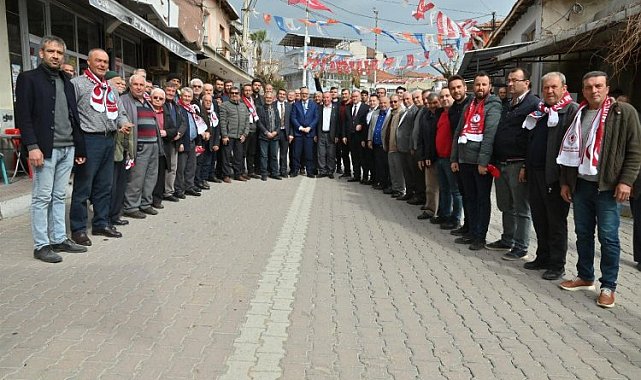 Başkan Ergün'e Saruhanlı'da coşkulu karşılama