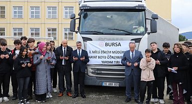 Bursa Milli Eğitim'den Gazze'ye yardım tırı