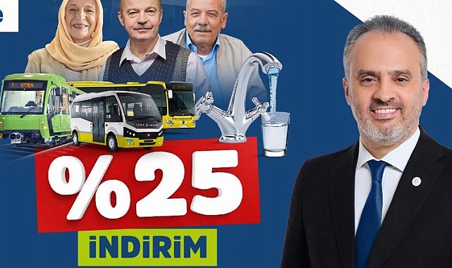 Bursa'da emeklilere, ulaşımda ve su faturalarında yüzde 25 indirim