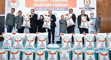 Çiftçiye nohut tohumu desteği