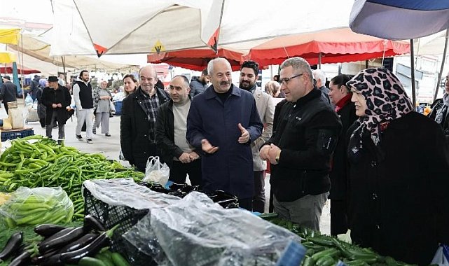 Cumhur İttifakı Adayı Büyükgöz'den pazar esnafına ziyaret