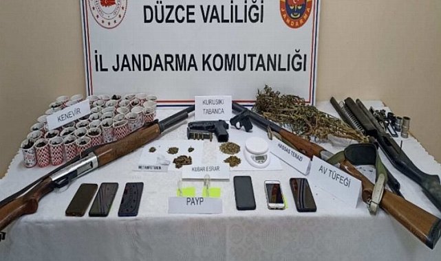 Düzce Jandarması'ndan uyuşturucuya 18 gözaltı