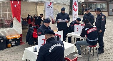 Edirne Jandarma Komutanlığı'ndan kan bağışı kampanyası