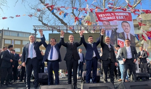 Fatih Erbakan Kestel'de belediye başkan adaylarını tanıttı